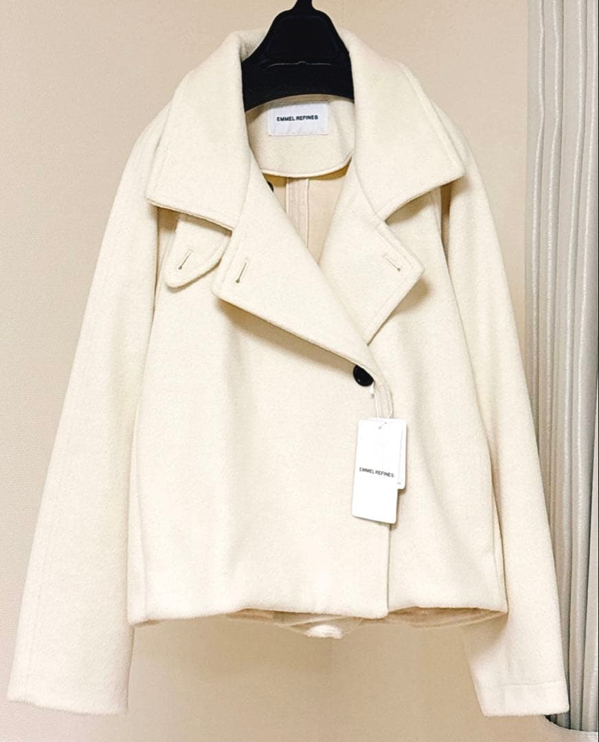 EMMEL REFINES スタンドカラー ショート コート
