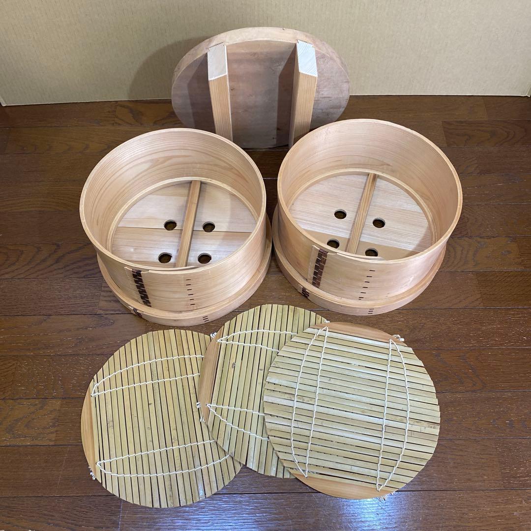 大型　曲げわっぱのセイロ　二段