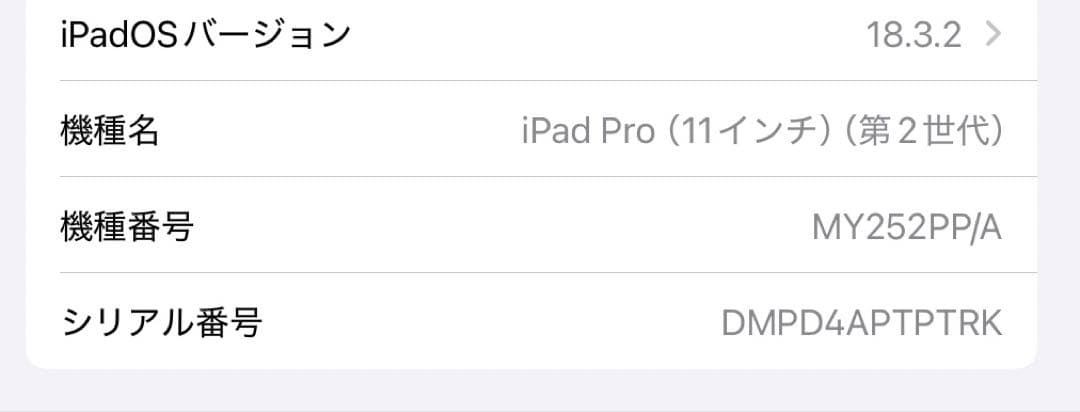iPad Pro11インチ　第2世代　最大容量92%