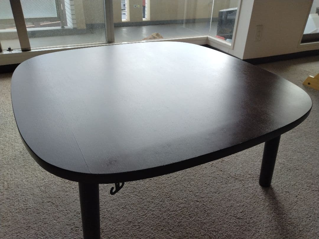 【良品】MUJI無印 タモ材こたつ84cm正方形/ローテーブル机/座卓ちゃぶ台