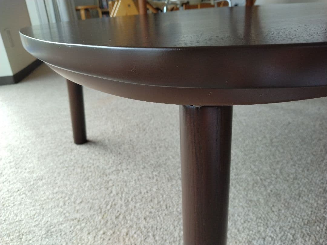 【良品】MUJI無印 タモ材こたつ84cm正方形/ローテーブル机/座卓ちゃぶ台