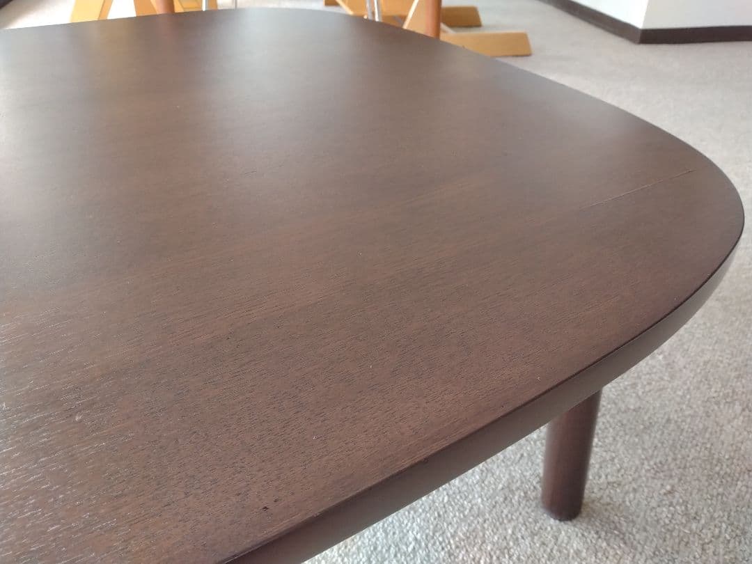 【良品】MUJI無印 タモ材こたつ84cm正方形/ローテーブル机/座卓ちゃぶ台