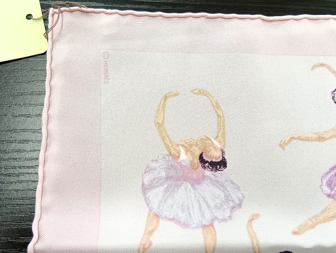 265 HERMES エルメス バレリーナ シルク ハンカチ 新品未使用