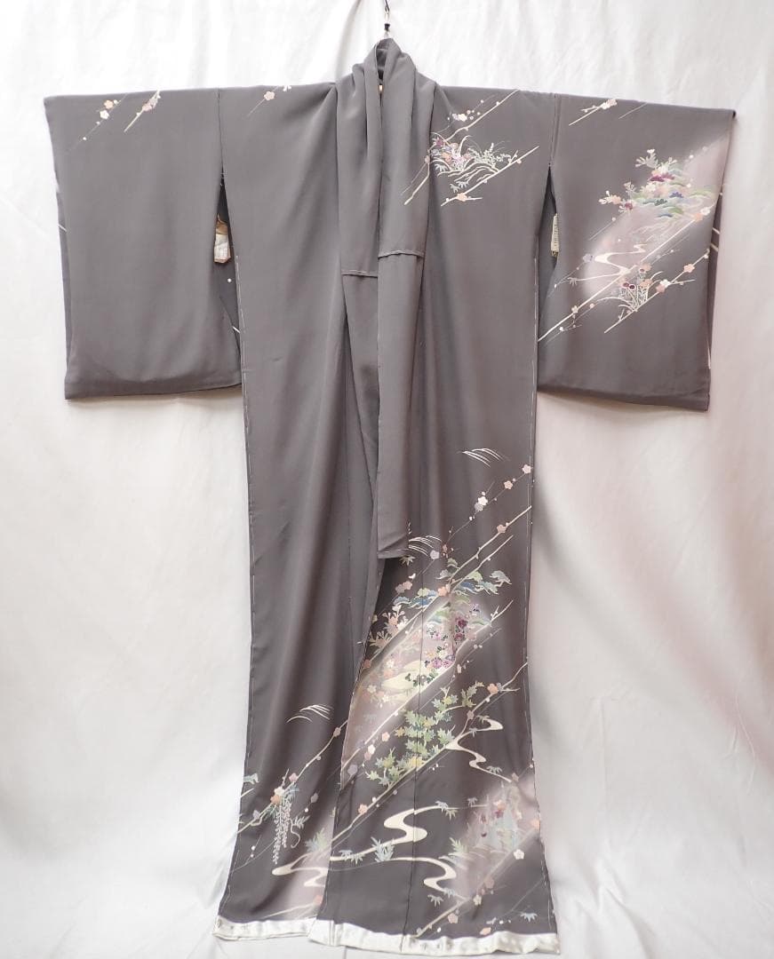 極上品 じゅらく謹製 帝王紫 定価54万円 正絹 訪問着 身丈169cm