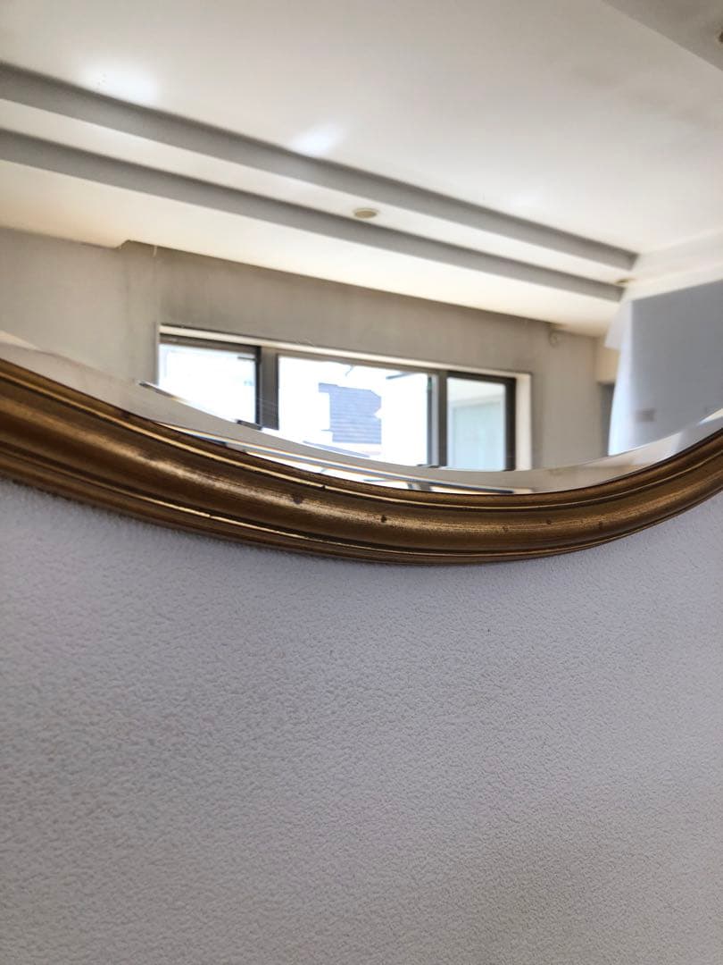 ス*イ様 ベルギー製 ビンテージ ウォールミラー ゴールド 金彩 レリーフ 壁掛