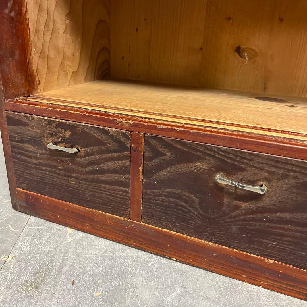 アンティーク 飾り棚 和箪笥 オープンラック 無垢材 昭和レトロ z401