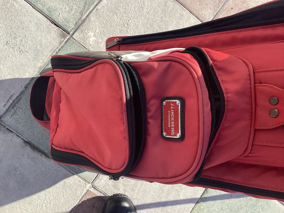 J.Lindeberg キャディバッグ 1997 EST. 371M レッド