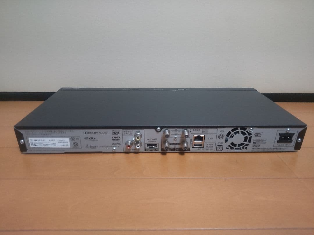 シャープ　AQUOS　BD―NW1200 1TB プチメンテ済み