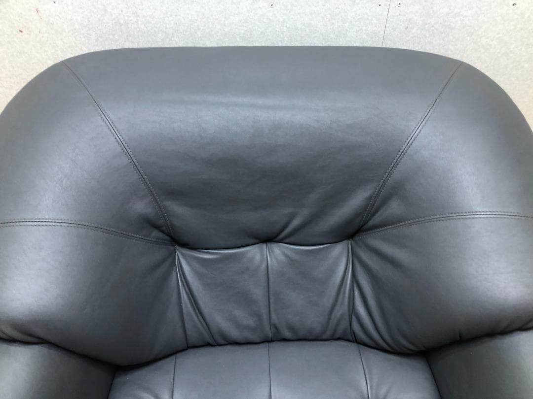 送料無料 ソファ 一人掛け レザー 本革風 木製フレーム モダン 75032-