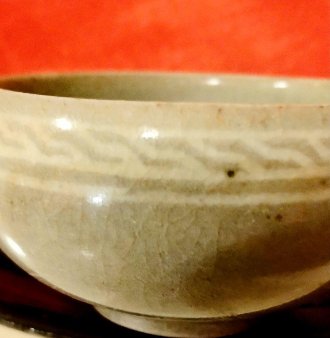 高麗青磁　象嵌菊花文 盃　ぐい呑み