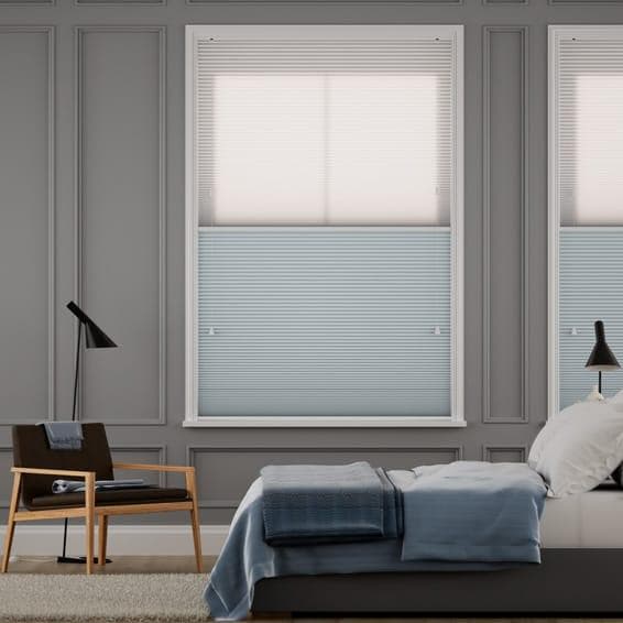 未使用 ハニカムシェード　スカイブルー　59.7×89.9