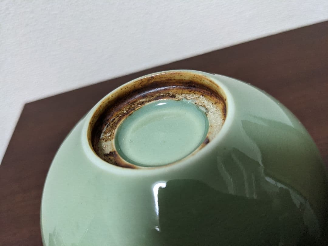 ♦希少 遺品少数！江戸時代 鍋島青磁 柿右衛門青磁 碁笥底 茶碗 茶托 骨董品