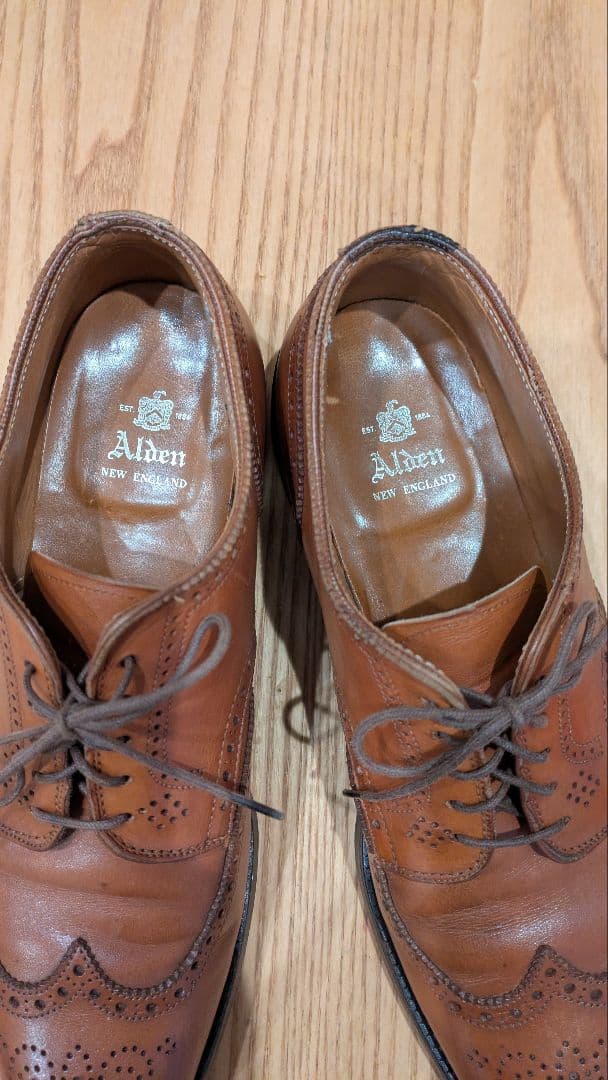 Alden 966 ウィングチップ ブラウン 8.5AA/B