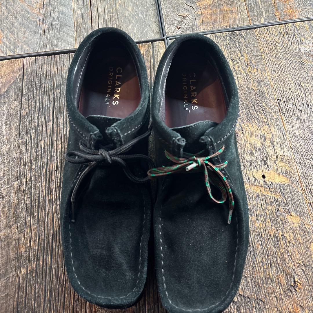 古着　クラークス　ワラビー　ゴアテックス　28cm ブラック　レースおまけ