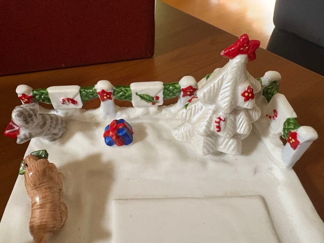 ビレロイ&ボッホクリスマスキャンドルホルダーハウス猫犬