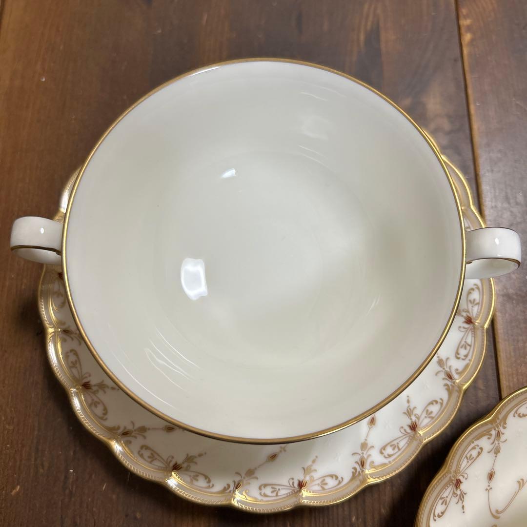 希少　レア　ノリタケ　ダブルハンドル　スープ、ティーカップ&ソーサー　　廃盤品