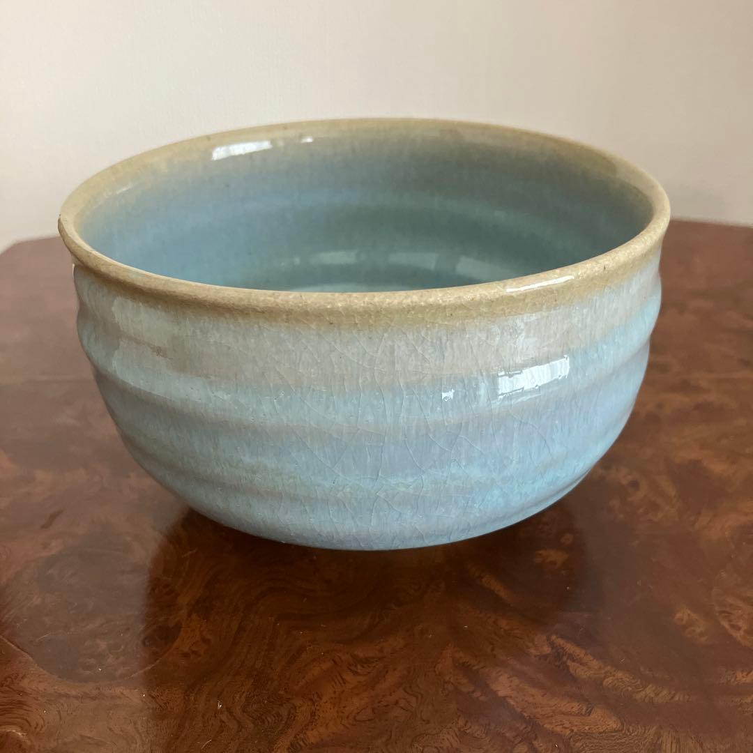 3代目　諏訪蘇山　茶道具　茶碗　青磁