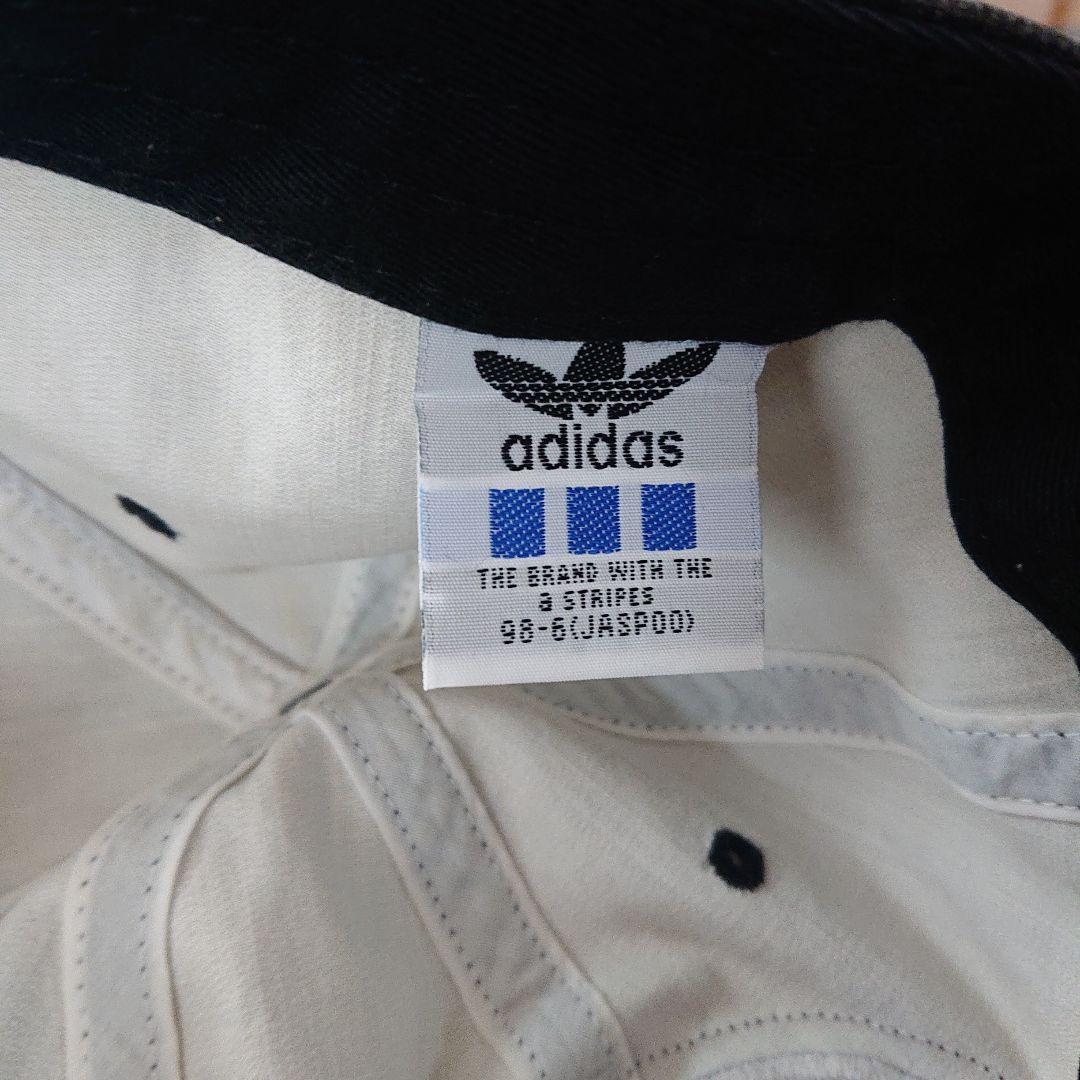 希少！90s adidas ブラックデニム キャップ descente デサント