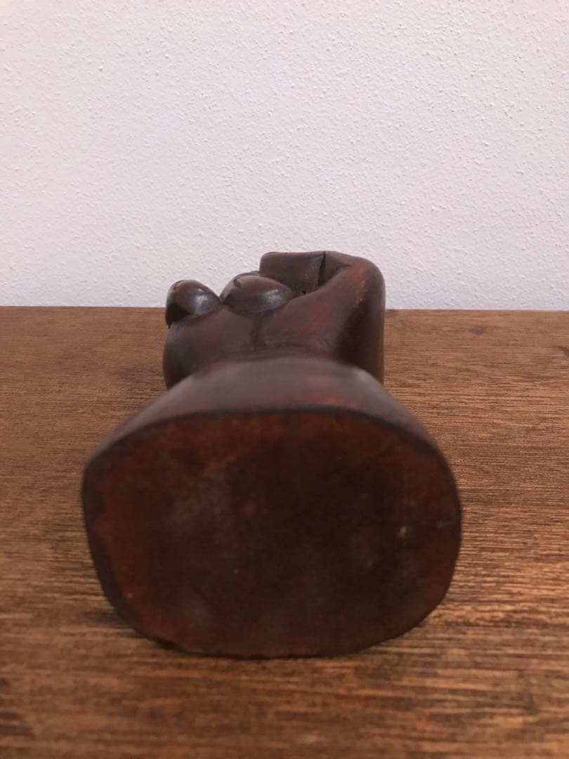 1970's アメリカ ヴィンテージ 木彫り ピースサイン ハンドサイン 希少