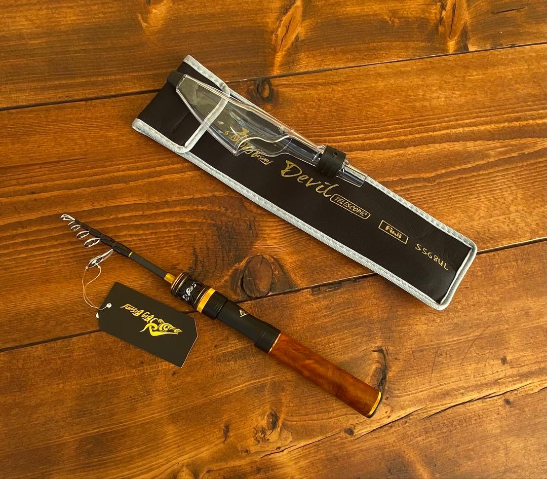 渓流セット　トラウトロッド　ウッドグリップ　5ft6inch スピニングロッド