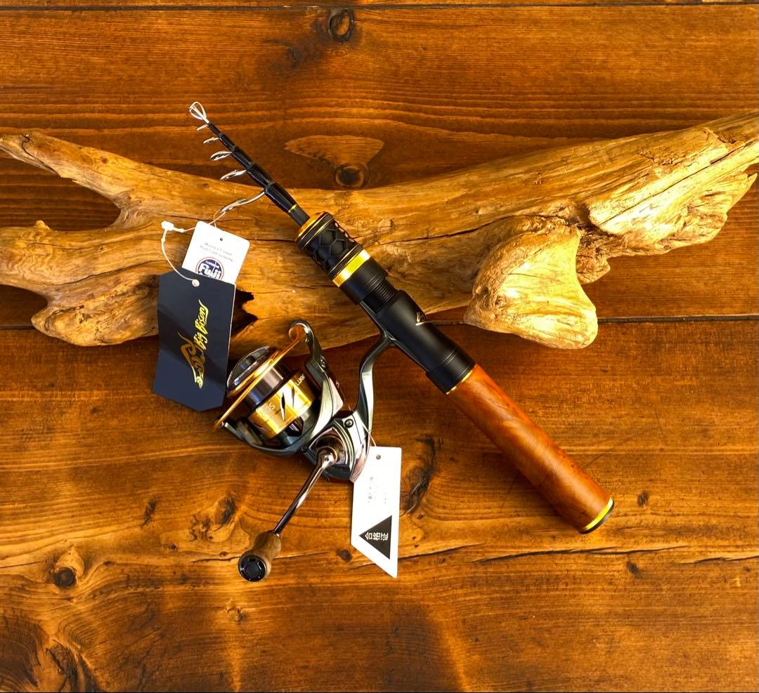 渓流セット　トラウトロッド　ウッドグリップ　5ft6inch スピニングロッド
