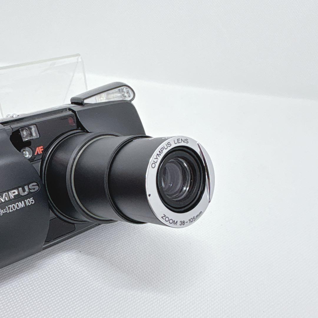 【美品】 動作確認済み OLYMPUS μ（ミュー） ZOOM 105 黒 希少
