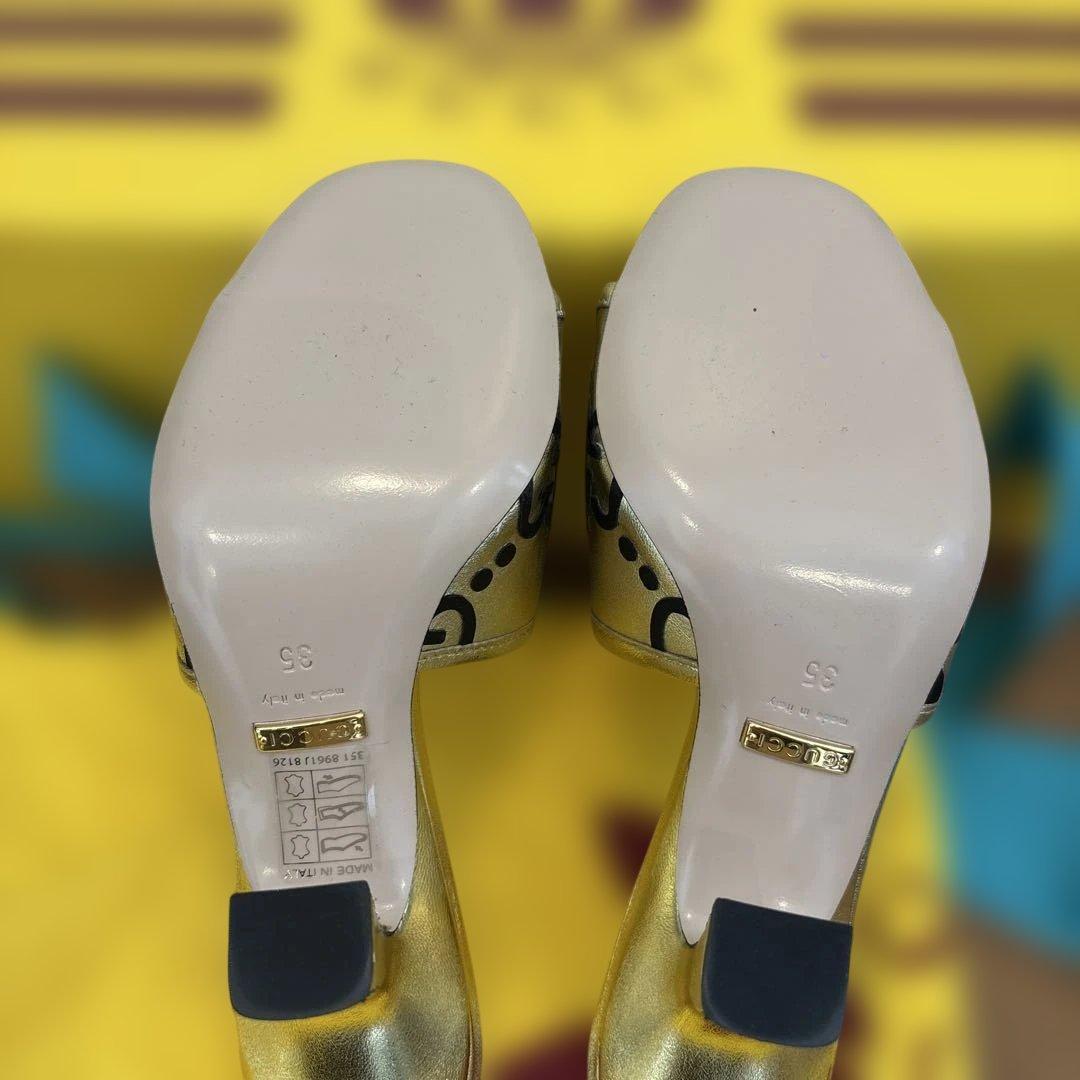 GUCCI ✖️adidasゴールド ブラック サンダル