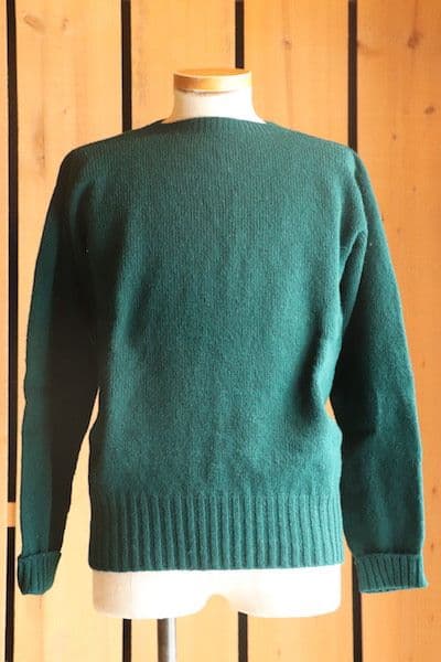 ANATOMICA SHETLAND SWEATER ダークグリーン 40
