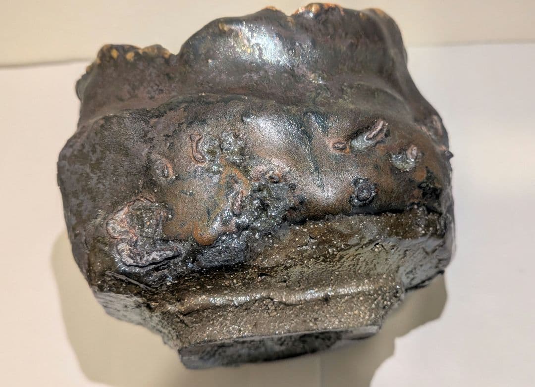 『濱崎節生』茶碗　喜多窯　茶道具　共箱　鬼子岳　唐津焼