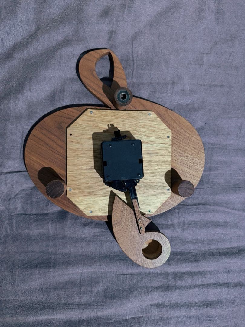 ト音記号 振り子時計（ナラ・ウォールナット） 掛け時計 木製