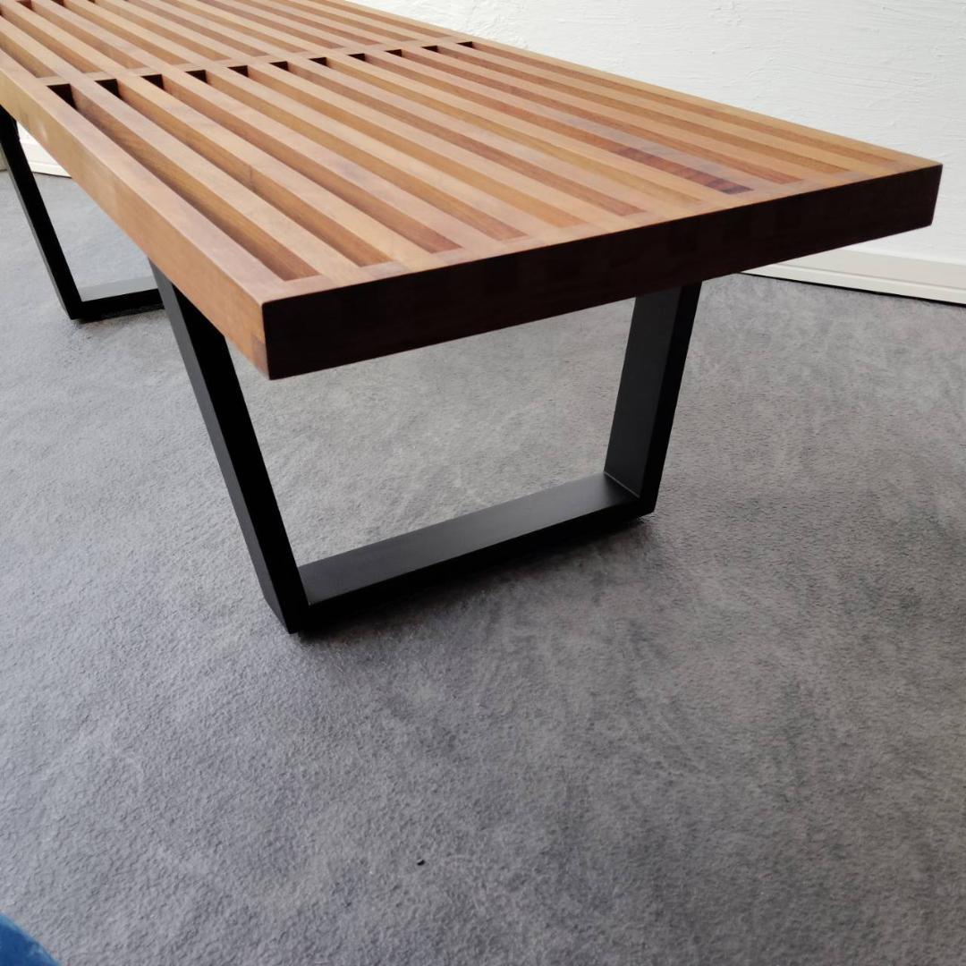 ネルソンベンチ リプロダクト ガラス天板付き ミッドセンチュリー