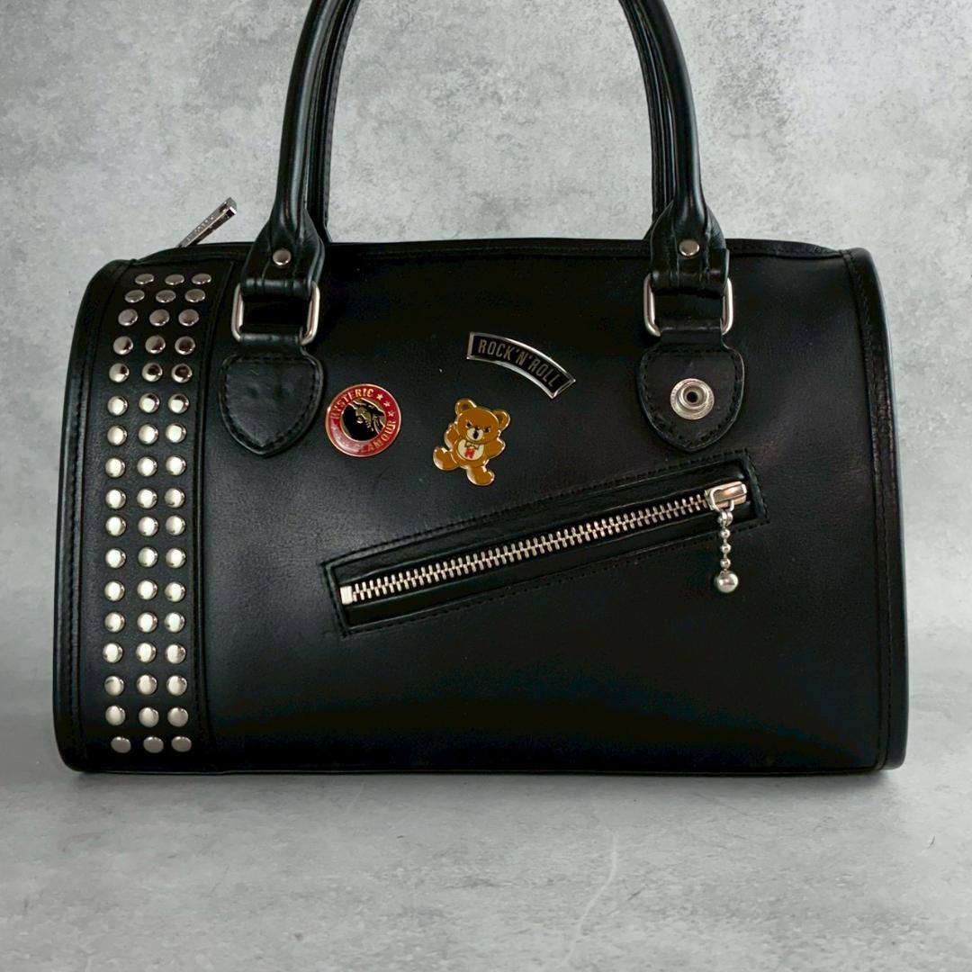 美品　ヒステリックグラマー　スタッズ　レザー　2wayボストン　ショルダーバック