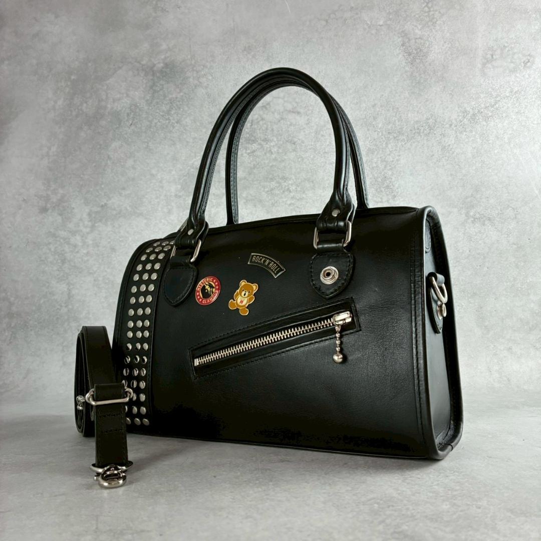 美品　ヒステリックグラマー　スタッズ　レザー　2wayボストン　ショルダーバック