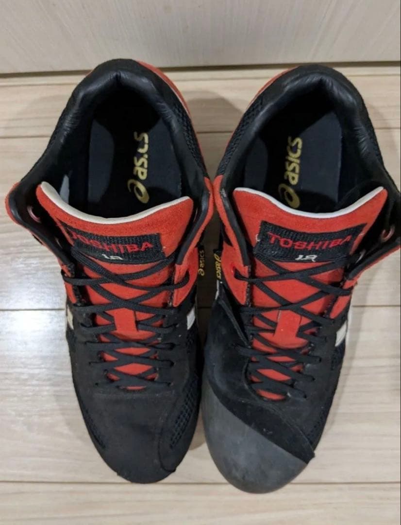 ASICS TOSHIBA 19 スパイクシューズ 黒/赤