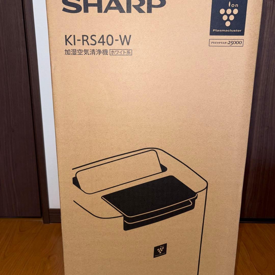 新品 シャープ 加湿空気清浄機 KI-RS40-W プラズマクラスター 花粉症