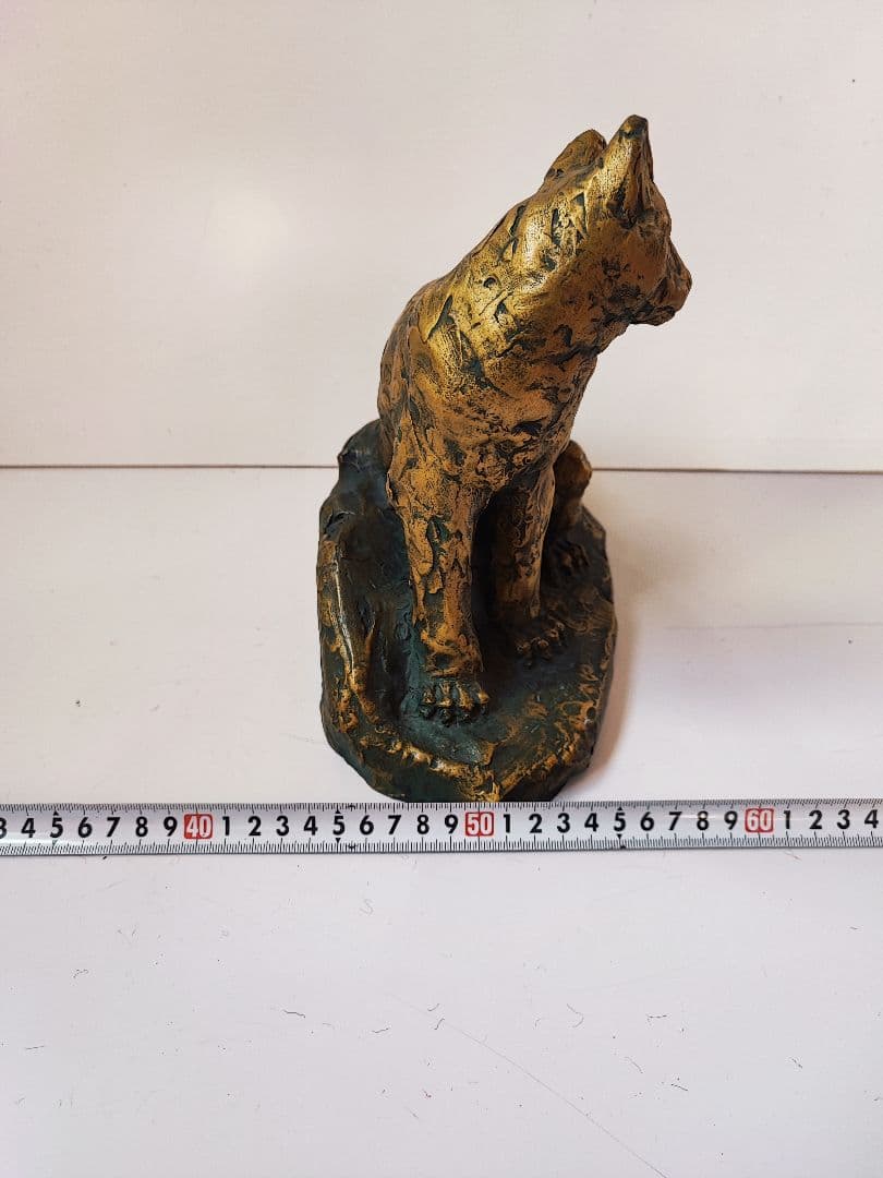 彫塑の巨匠・北村西望のブロンズ像　犬　レトロアンティーク　オブジェ　ビンテージ