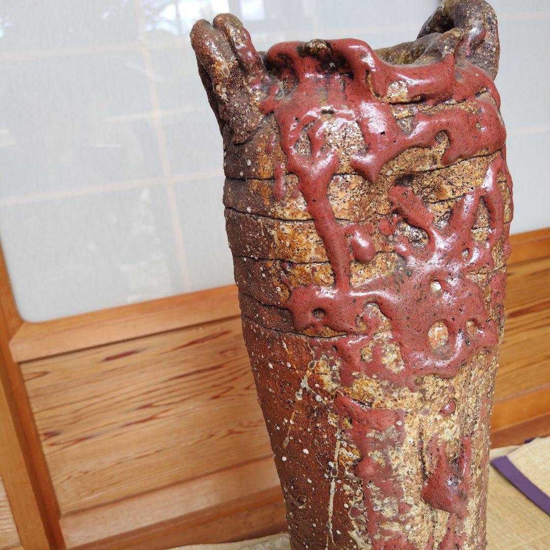 赤茶色の持ち手付き陶器