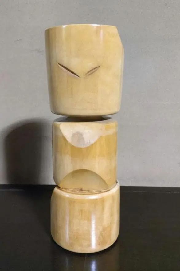 田中治正作 創作こけし　2体　童女　内閣総理大臣賞受賞　郷土玩具