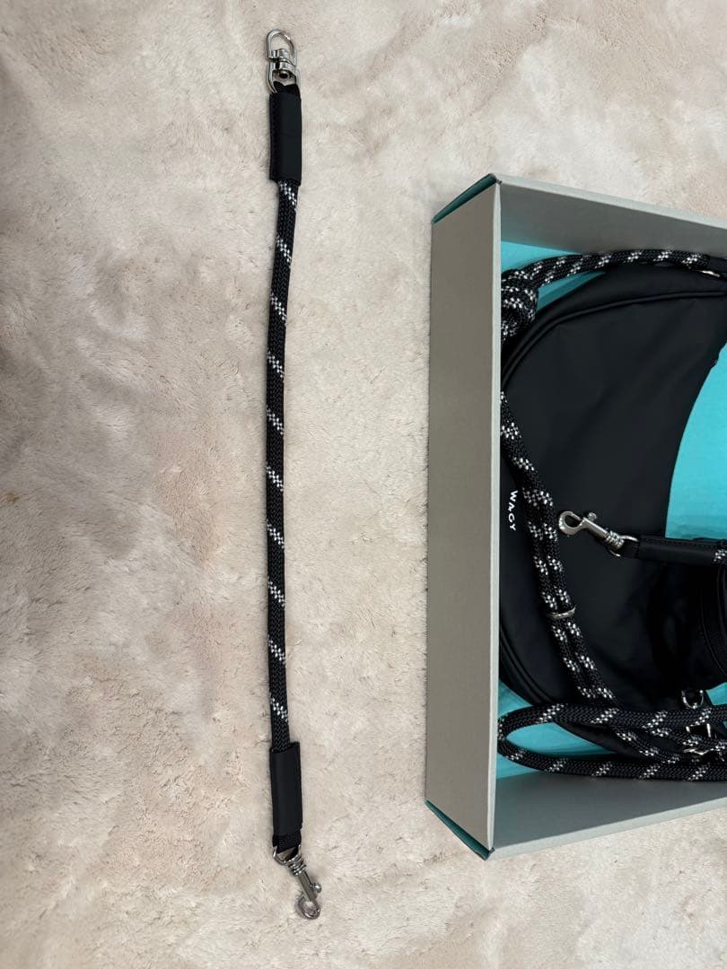 WAGY リード付きお散歩バッグ 多頭用リード付き