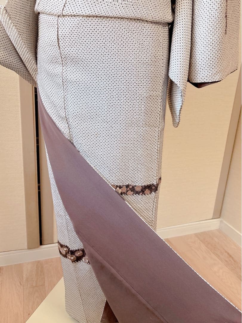 6日引下　訪問着　総絞り　本疋田 やまと 裄66 卒業式　お宮参　高級　M S