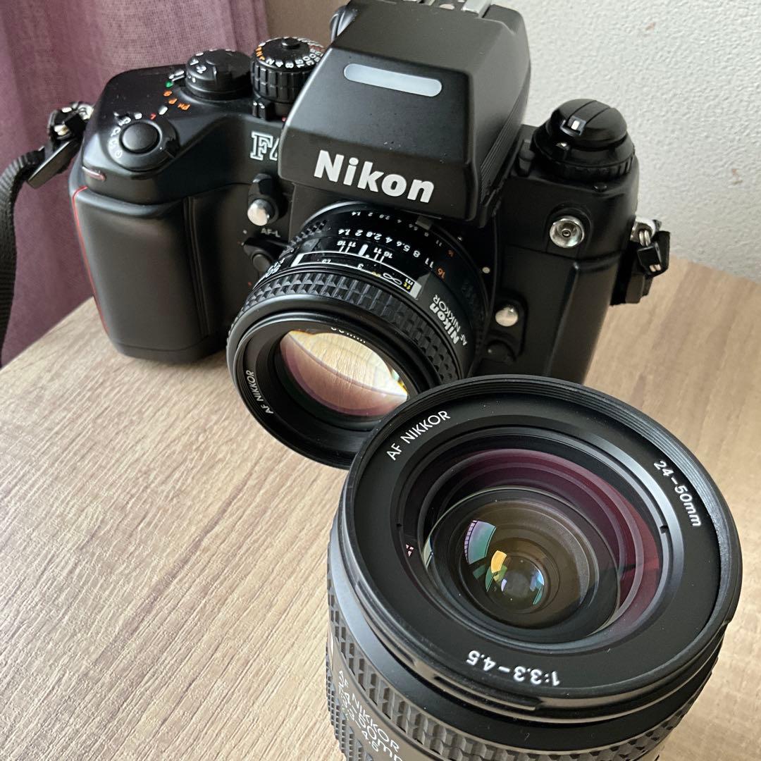 Nikon F4 AF ５０mm f1.4 Af24-50mmレンズ付き