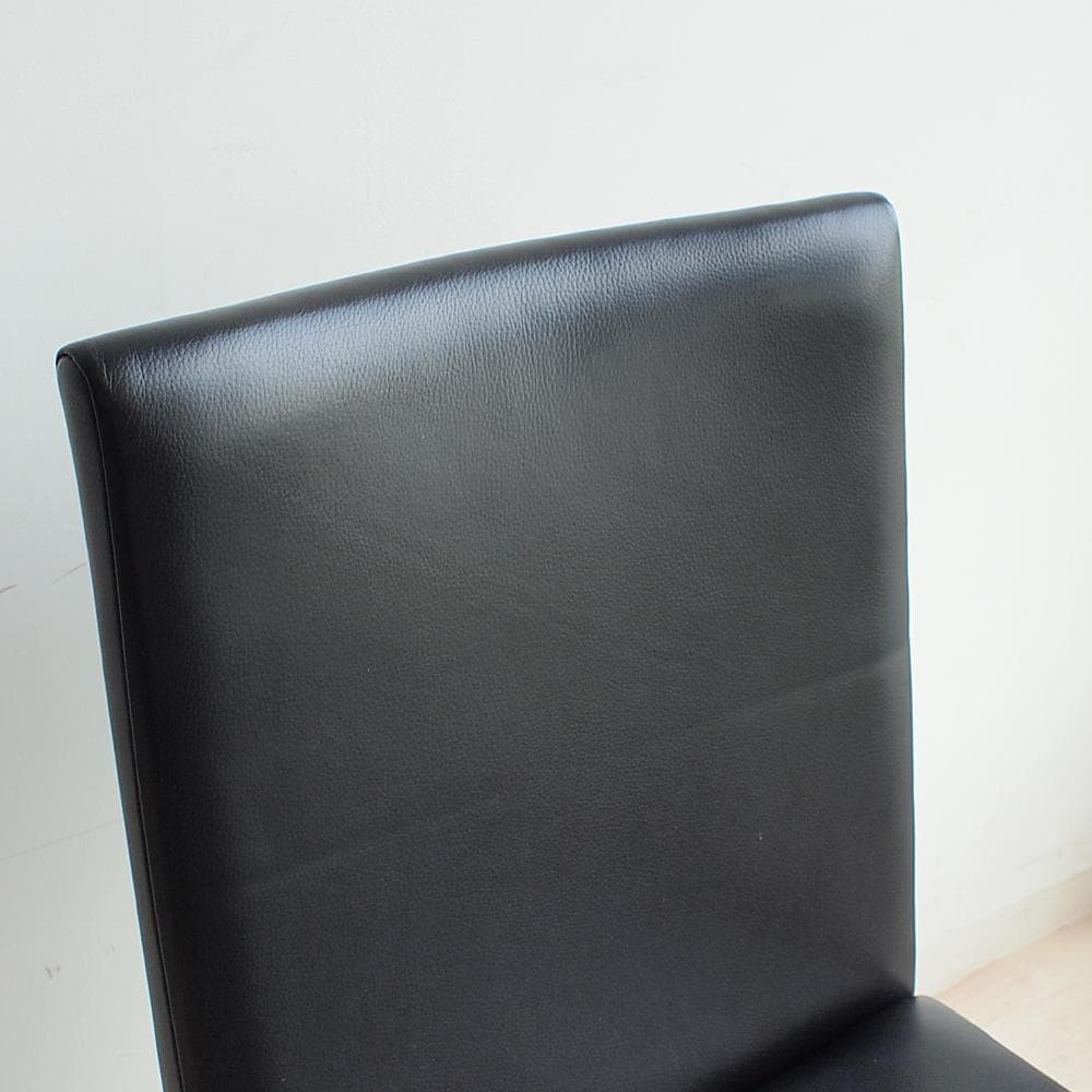 モリシゲ/MORISHIGE 本革 チェア 黒 IDC大塚家具 モダン
