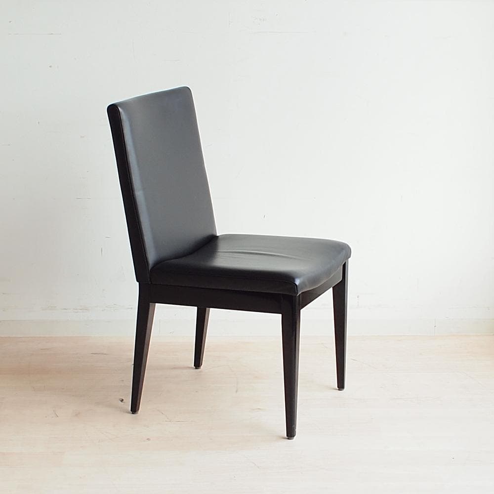 モリシゲ/MORISHIGE 本革 チェア 黒 IDC大塚家具 モダン