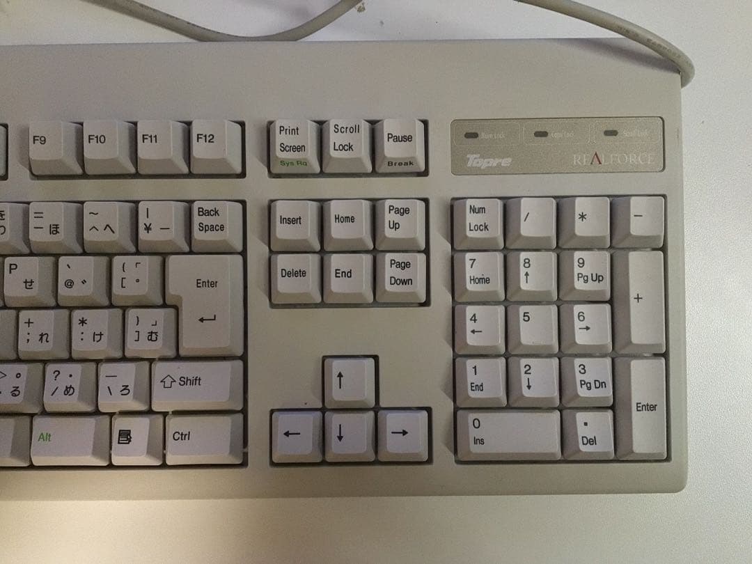 東プレ　キーボード　REALFORCE 108US 日本語配列静電容量無接点方式