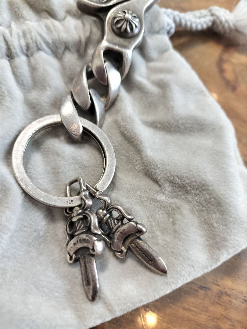 値下げ クロム・ハーツ キーリング ショート ツーリンク