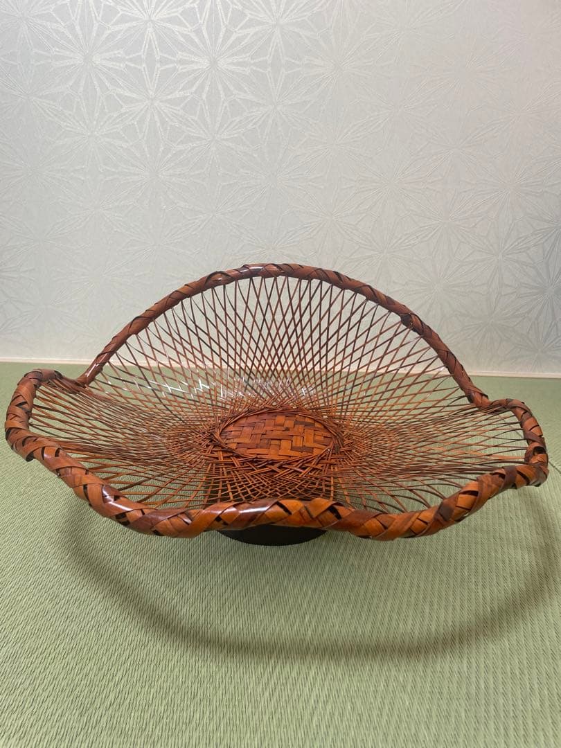 盛り籠　竹籠　煎茶道道具　床飾　盛り物