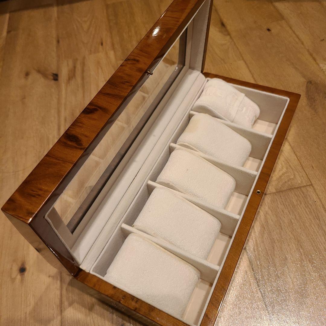 正美堂時計店　木製時計収納ケース　5本収納