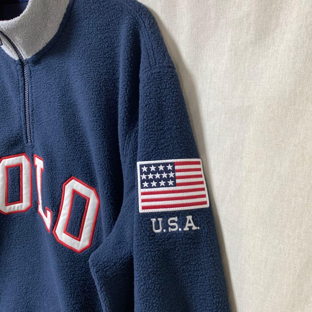 ★新品 ポロ ラルフローレン 長袖フリース ハーフジップジャケット US XL★
