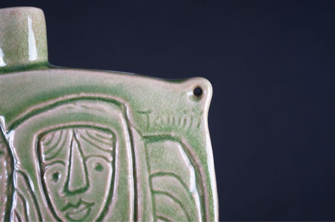 北川民次 婦人 徳利 酒器 花瓶 花入 洋画家 二科会 静岡