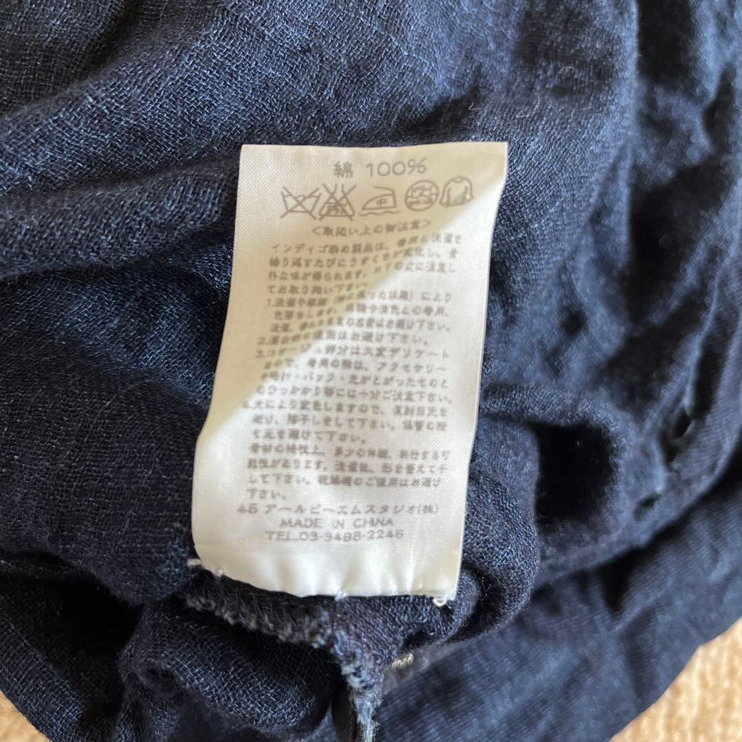 45RPM インディゴブルー　シャツ　ブラウス